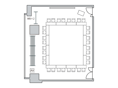 口の字形式（32席）の図