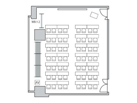 スクール形式（56席）の図