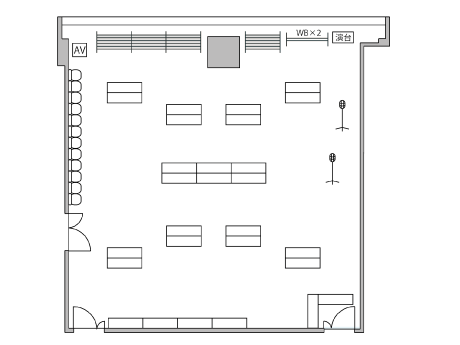 パーティー形式（80名）の図