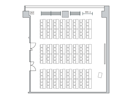 スクール形式（144席）の図