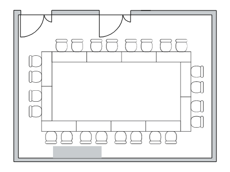 口の字形式（24席）の図