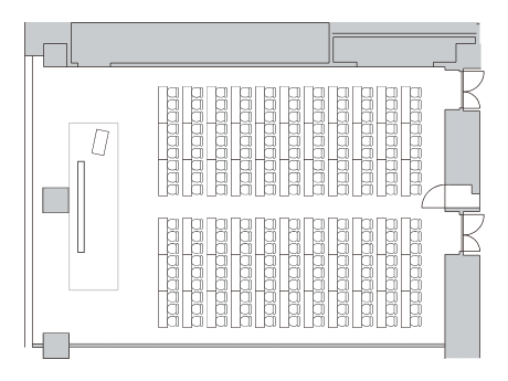 スクール形式（198席）の図