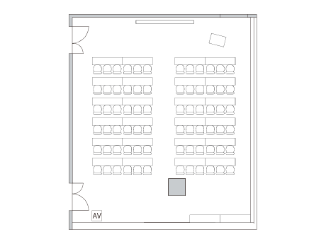 スクール形式(72席)の図