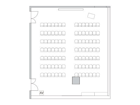 シアター形式(98席)の図